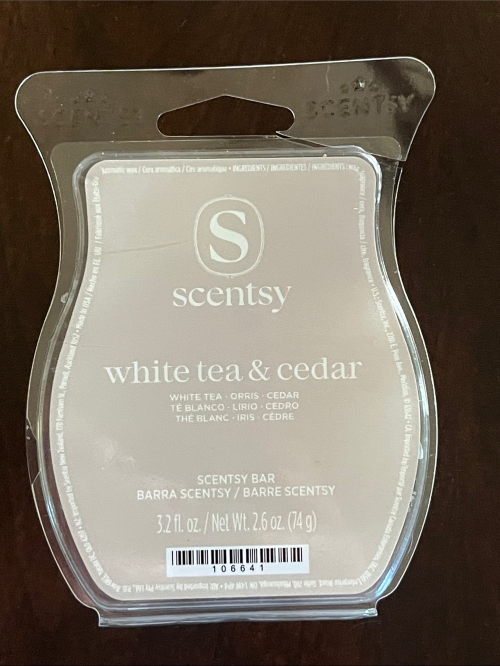 Scentsy Wax Bar WHITE TEA & Cedar
